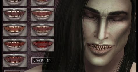 Sims 4 Ccs The Best Monster Teeth 5 By Remussirion