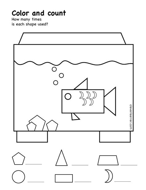 Rectangle Shape Activity Sheets For School Children