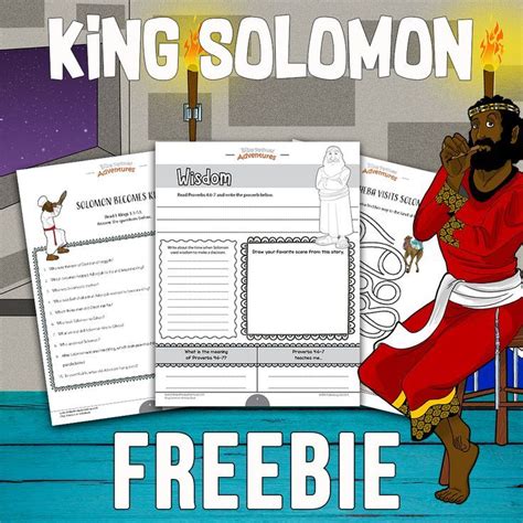 Freebie King Solomon Activity Pack Bible Study For Kids Adventure