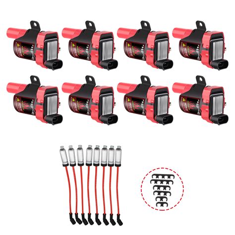 HIGH OUTPUT PERFORMANCE IGNITION COILS 8PACKS PLUG WIRES FOR GM LQ4