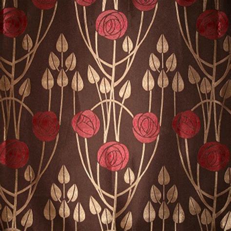 Art Deco Art Nouveau Brown Flat-Weave Curtain and Upholstery Fabric