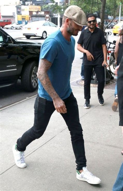 David Beckham Rocks Adidas Stan Smith Sneakers David Beckham Style