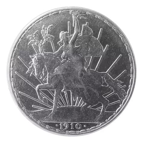 Moneda Un Peso Caballito 1910 Plata Original Envío Gratis