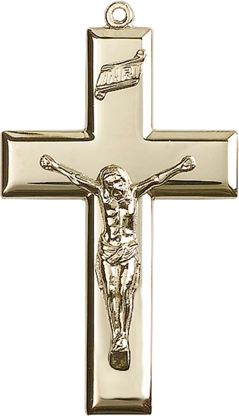 14kt Gold Crucifix Medal 1 78 X 1 Ewtn Religious Catalogue