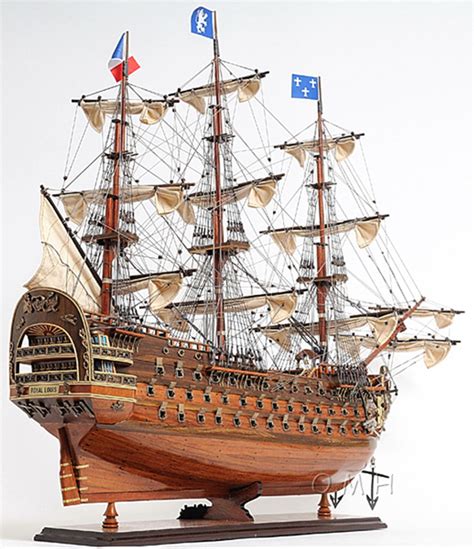 Royal Louis 1779 Wooden Model Tall Ship 37 Sailboat Built Boat