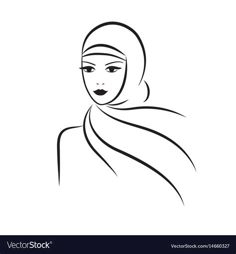 Muslim Woman Royalty Free Vector Image Vectorstock