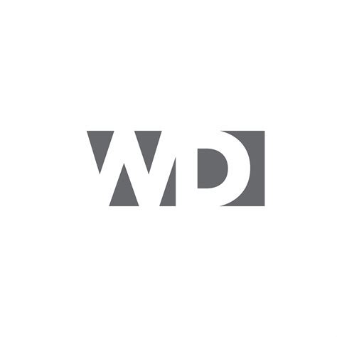 Wd Logo Monogram With Negative Space Style Design Template 2771537