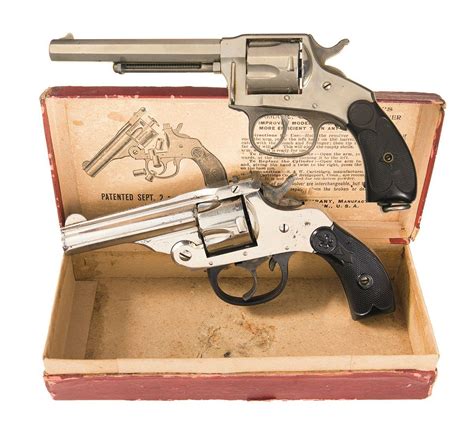 Two Revolvers A Hopkins And Allen Xl Number 5 Double Action Revolver B