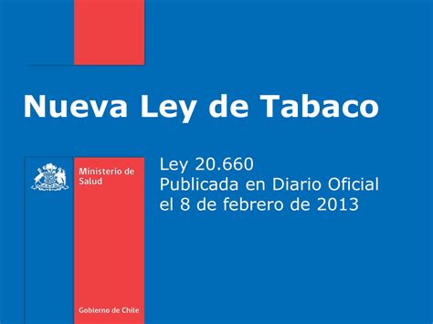 Nueva Ley De Tabaco Ministerio De Salud