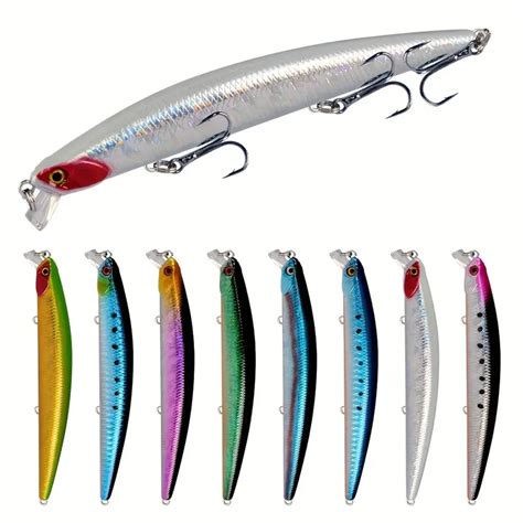 Floating Bionic Minnow Fishing Lure Artificial Plastic Hard Temu New