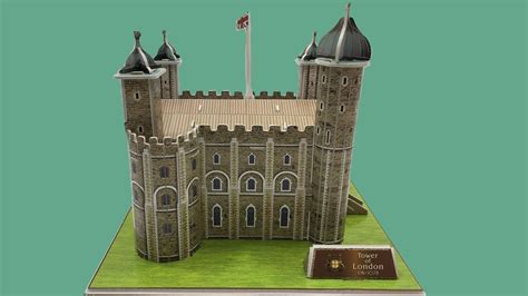 Diy Miniature Tower Of London Uk 3d Paper Model Youtube