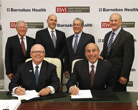 Barnabas Health And Robert Wood Johnson Health System Sign Historic