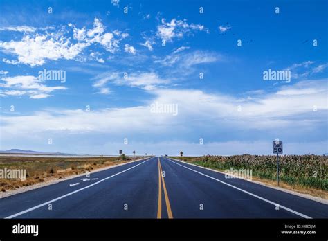 Endless Road Somewhere In The Midwest Stock Photo Alamy