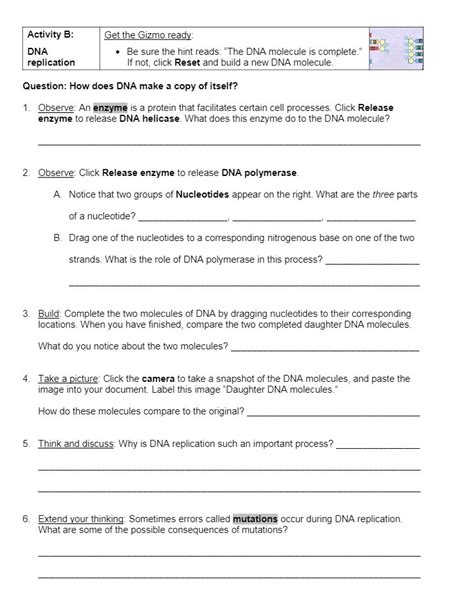 Building dna gizmo answer key solved activity b get the gizmo ready dna be sure the hint reads. Building Dna Gizmo Answer Key : Student Exploration Sheet ...