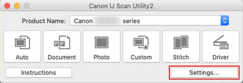 The software is included in the driver you can scan your documents using the platen with favorite settings saved beforehand. Canon Knowledge Base - Set Network Settings on a Mac to ...
