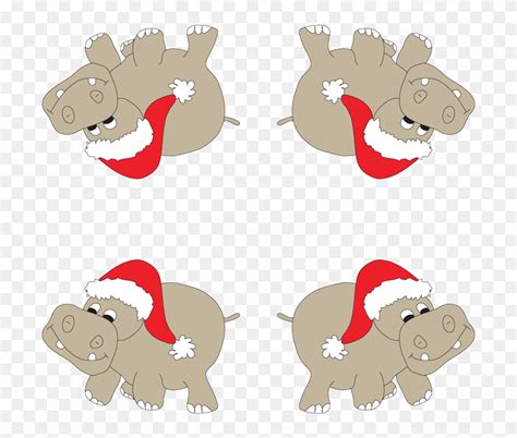 Hippopotamus For Christmas Png Png Download Christmas Hippo Clipart 4166082 Pinclipart