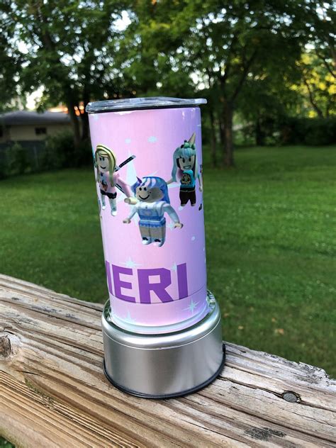 Personalize Roblox Tumbler 12 Oz Tumbler For Kids Spill Etsy