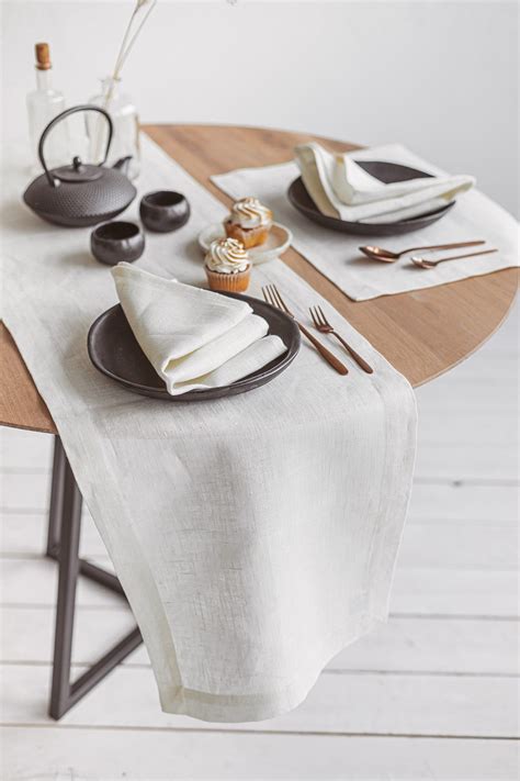 This Handmade White Linen Table Runner Is Especially Relevant When
