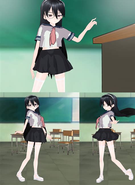 Kumiko Schoolgirl Special Mmd 3dcg By Moebius Legacy On Deviantart