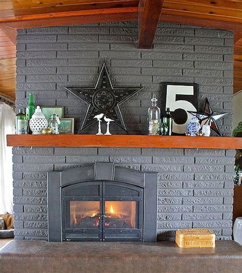 46 Attractive Painted Brick Fireplaces Ideas Roundecor Painted
