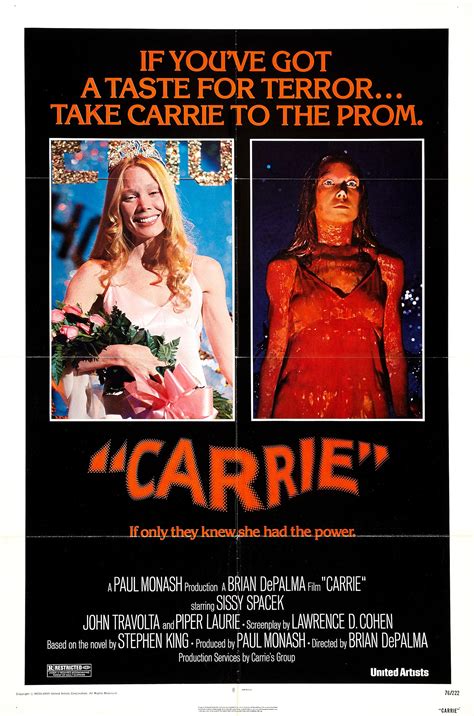 70s Rewind Brian De Palmas Carrie In Pictures And Posters