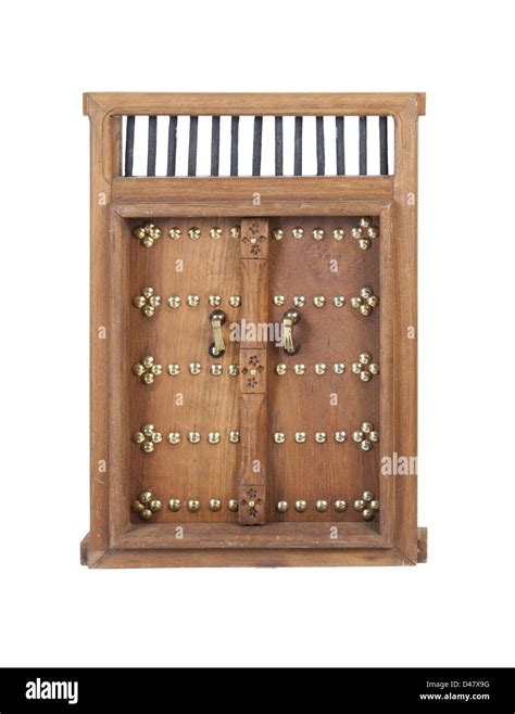 Wooden Castle Exterior Door With Brass Details Path Included Stock