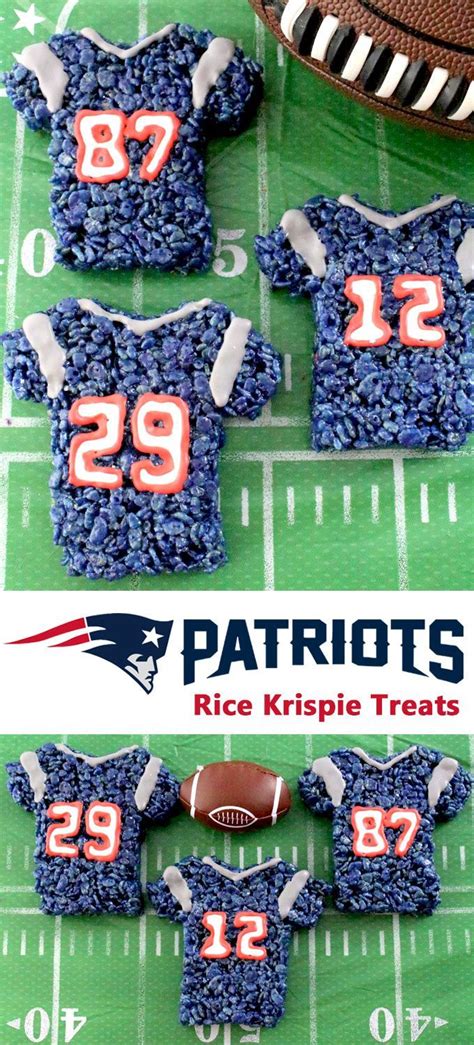 these new england patriots rice krispie treats team jerseys are a fun football dessert for a