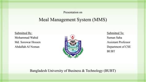 Meal Management Systempptx