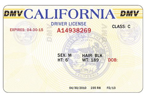 Fillable Editable Blank California Drivers License Template Topcontacts