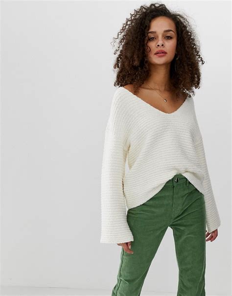 Asos Design Slouchy V Neck Sweater Jumpers For Women Knitwear Women