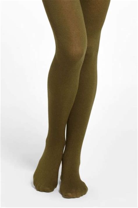 anthropologie chromatic ribbed tights in green moss lyst