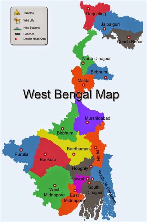 Political Map Of West Bengal