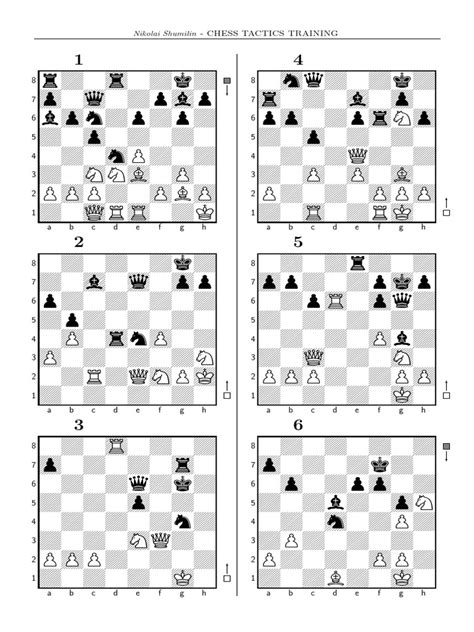 700 Diagrams Of Chess Tactics Training Shumilin Chess Leisure