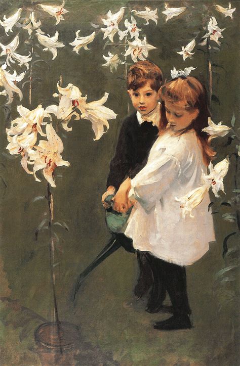 John Singer Sargent Garden Study Of The Vickers Children 1884 Oil On
