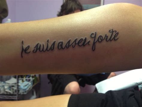 Check spelling or type a new query. "je suis assez forte" "I am strong enough" my second tattoo | Tattoo Ideas | Pinterest | I am, I ...