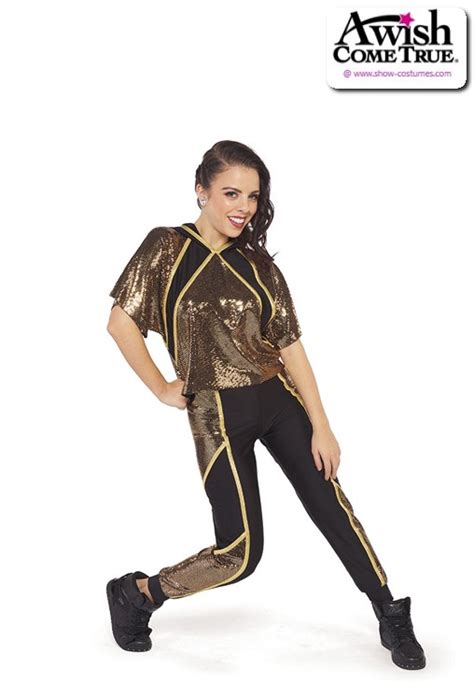 Red Black Flip Sequin Hip Hop Dance Costume A Wish Come True Ng