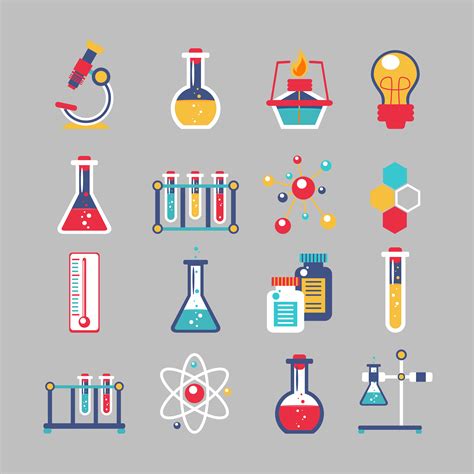 Icono De Vector Colorido De Laboratorio De Ciencia Quimica Con Contorno