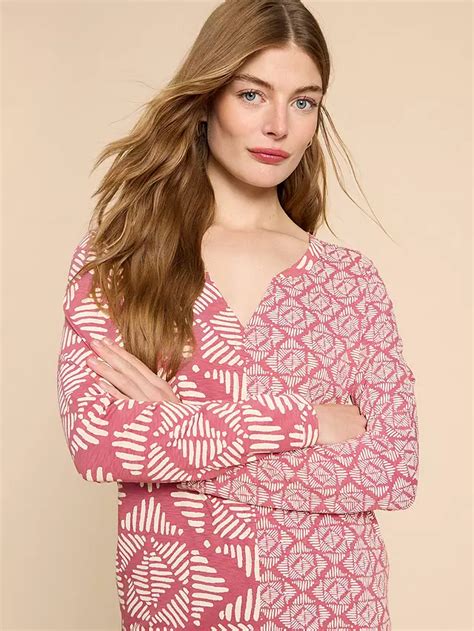 White Stuff Nelly Cotton Top Pink At John Lewis And Partners