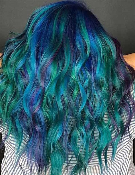 25 mesmerizing mermaid hair color ideas peacock hair color mermaid hair color mermaid hair