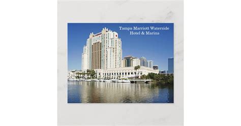 Tampa Marriott Waterside Hotel And Marina Postcard Zazzle