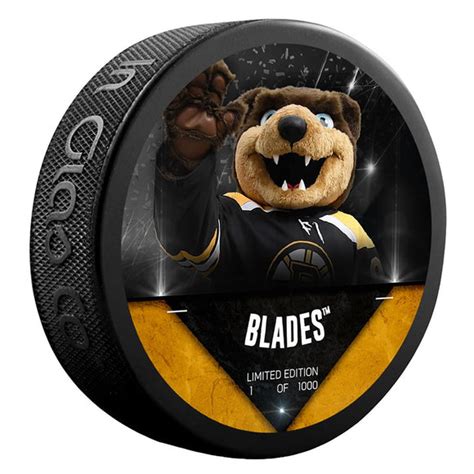 Blades Boston Bruins Unsigned Fanatics Exclusive Mascot Hockey Puck