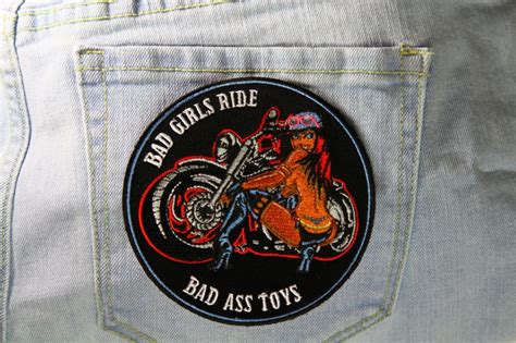 Bad Girls Ride Bad Ass Toys Small Biker Chick Patch Biker Patches Thecheapplace
