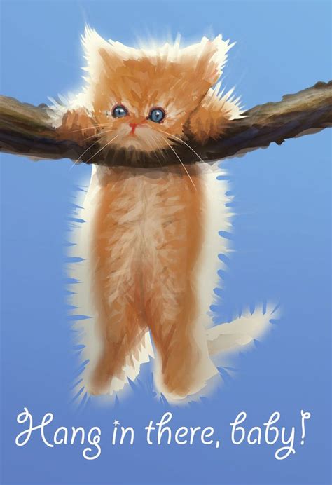 Hang In There Cat Poster Hang In There Baby By