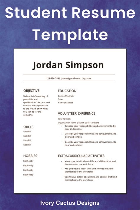 This vicious circle often scares students and graduates. First CV Template, resume teenagers, no experience, high school student resume, one page resume ...