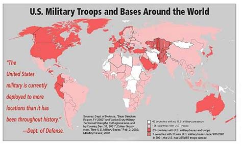 U S Military Troops And Bases Around The World Current As Of