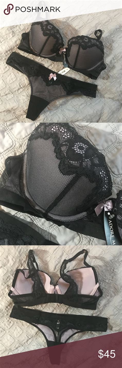 New Adore Me Push Up Bra And Thong Set