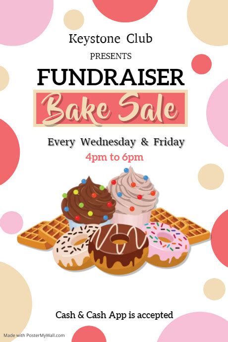 Copy Of Bake Sale Fundraiser Poster Template Postermywall