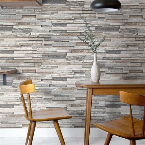 Reclaimed Wood Plank Peel And Stick Wallpaper Lelands Wallpaper