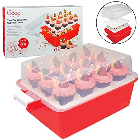 Cupcake Carrier 2 Tier Collapsible Cupcake Container