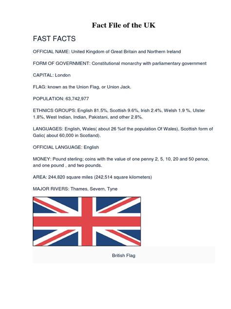 Fact File Of The Uk United Kingdom Scotland